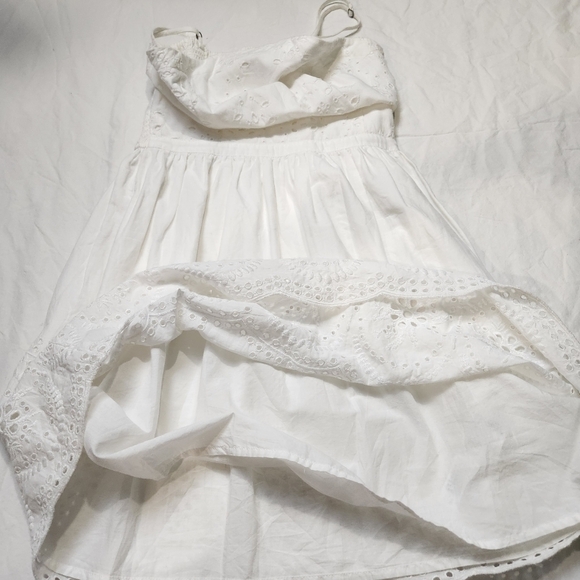 Mini dress White color Cotton Halter dress A&F Size S - Picture 7 of 14